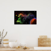 Planetoïden in het nebulascluster poster (Keuken)