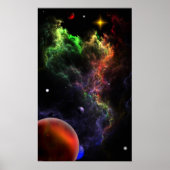 Planetoïden in het nebulascluster RR90 Poster (Voorkant)