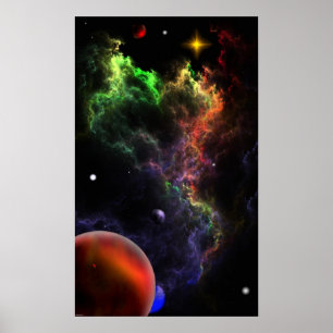 Planetoïden in het nebulascluster RR90 Poster