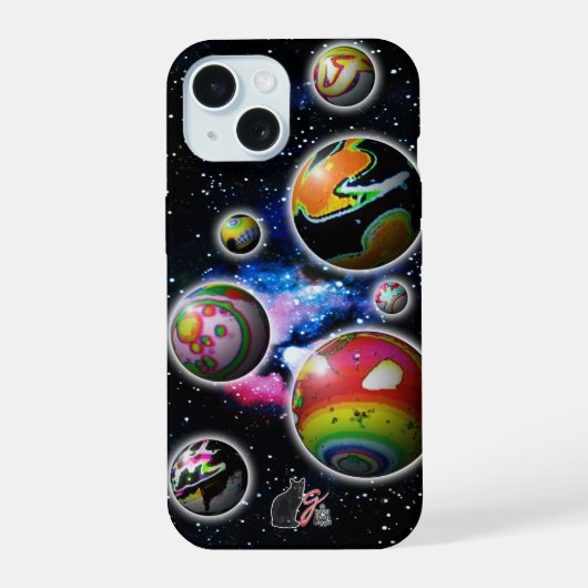 Planetoïden iPhone 15 Case (Achterkant)
