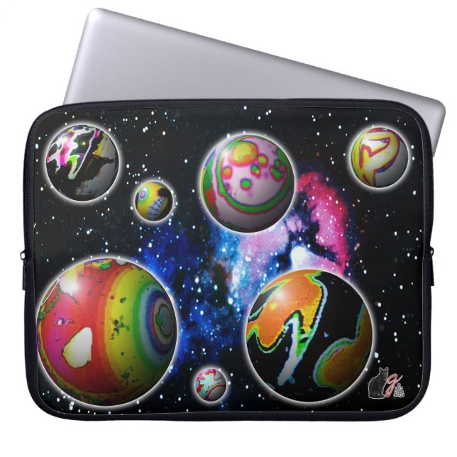 Planetoïden laptophoes laptop sleeve (Voorkant)