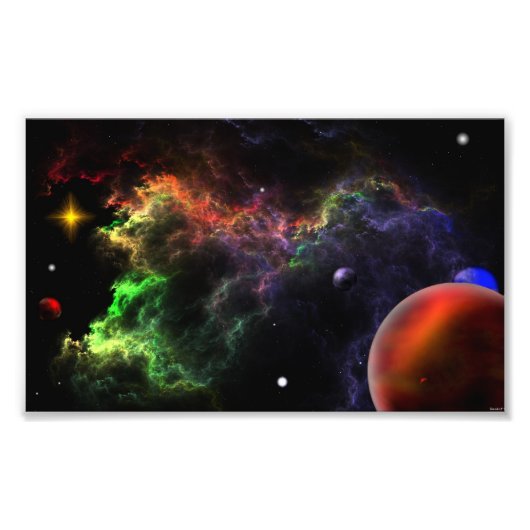 Planetoïden - Nebula Cluster H Fotouitbreiding Foto Afdruk (Voorkant)