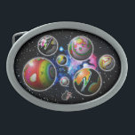Planetoïden Ovale gordel Gesp<br><div class="desc">Zeven planetoïden komen in ons universum op via het ruimte-tijd continuümportaal. Elke sfeer is een wereld van verwondering en verbazing. Kunnen ze blijven uitbreiden en onze ruimte vullen? De tijd zal het leren. Avontuurlijke ontdekkingsreizigers van alternatieve afmetingen zullen deze riemgesp met trots draag. Let op: Als u een Zazzle-product wilt...</div>