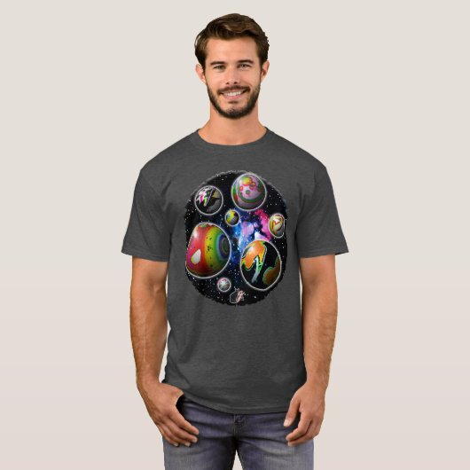 Planetoïden T-Shirt (Voorkant volledig)