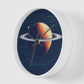 Planetoïdengordel Odyssey wandklok (Hoek)