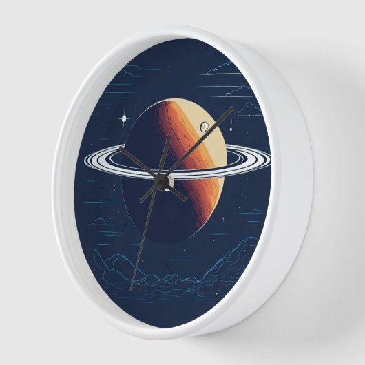 Planetoïdengordel Odyssey wandklok (Hoek)