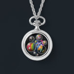 Planetoids Horloge<br><div class="desc">Seven planetoids are emerging into our universe through the space-time continuum portal. Each sphere is a world of wonder and amazement. Can they continue to expand and fill our space? Only time will tell. Adventurous explorers of alternate dimensions will keep this watch handy to be prepared for the causal translation…Please...</div>