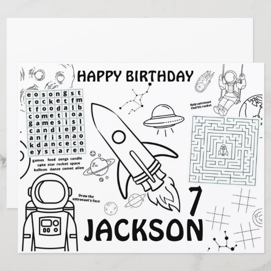 Planetplaatjes, werkblad buitenruimte (Voorkant / Achterkant)