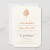 Planetree Maple Wedding Invitation Kaart (Voorkant)