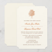 Planetree Maple Wedding Invitation Kaart (Voorkant / Achterkant)