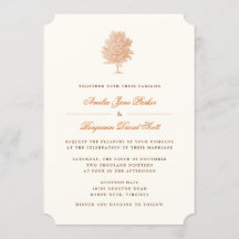  Planetree Maple Wedding Invitation