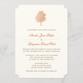  Planetree Maple Wedding Invitation Kaart