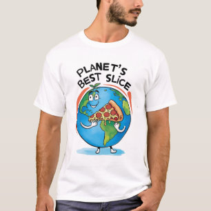 Planet's Best Slice: Aarde met Pizza T-shirt