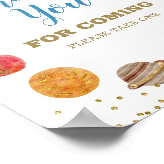 Planets Buitenspatie Galaxy Hartelijk dank voor uw Poster (Hoek)