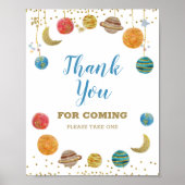 Planets Buitenspatie Galaxy Hartelijk dank voor uw Poster (Voorkant)