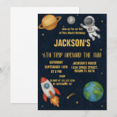 Planets Explorer Party Uitnodigen Kaart (Voorkant / Achterkant)