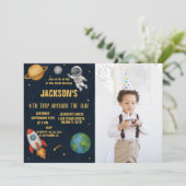 Planets Explorer Party Uitnodigen Kaart (Staand voorkant)