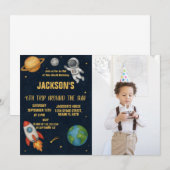 Planets Explorer Party Uitnodigen Kaart (Voorkant / Achterkant)