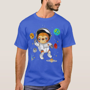 Planets Lazy Animal Space Astronomy Astronaut Slot T-shirt