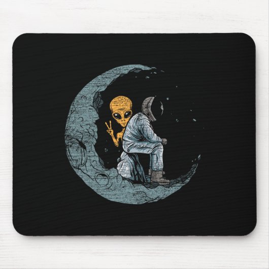 Planets Moon Spaceship Astronaut Muismat (Voorkant)