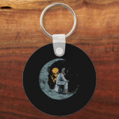 Planets Moon Spaceship Astronaut Sleutelhanger (Voorkant)