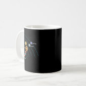 Planets Orbit Solar System Galaxy Science Women Ki Koffiemok (Voorkant links)