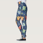 Planets Rocket Ships Sterren Galaxy Leggings (Links)
