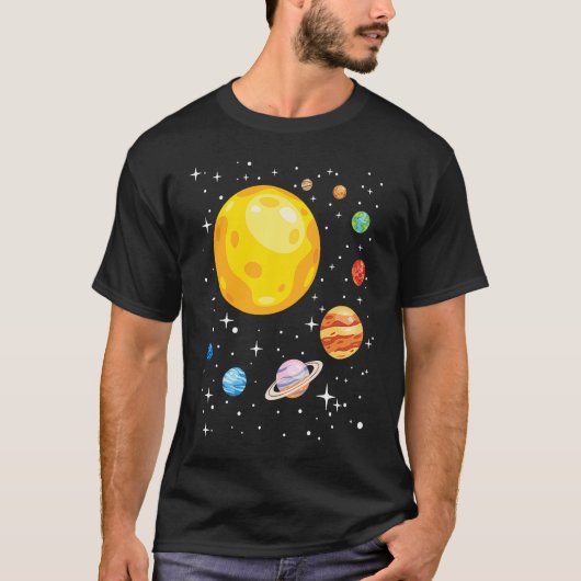 Planets Solar System Planetarium Astronomy Astroph T-shirt (Voorkant)