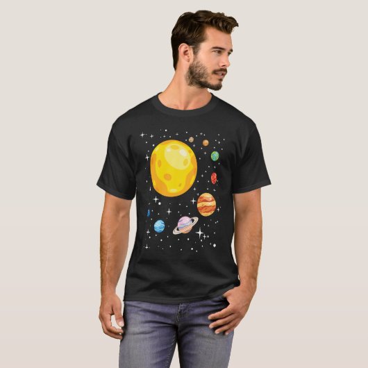 Planets Solar System Planetarium Astronomy Astroph T-shirt (Voorkant volledig)