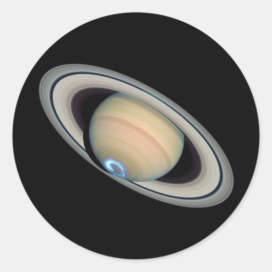 PLANETSATURN (zonnestelsel) ~ Ronde Sticker (Voorkant)
