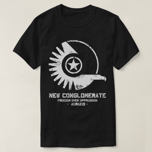 Planetside 2 Large NC Weathered Logo Classic T-Sh T-shirt (Design voorkant)