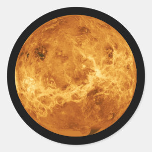 Planetvenus uit de buitenruimte ronde sticker
