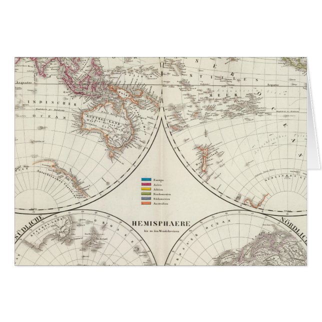 Planiglob der Erde Atlas Map (Voorkant Horizontaal)