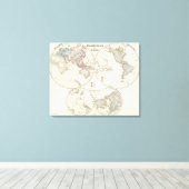 Planiglob der Erde Atlas Map Canvas Afdruk (Insitu (Houten vloer))