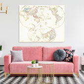 Planiglob der Erde Atlas Map Canvas Afdruk (Insitu (Woonkamer))