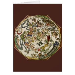 Planisfeer hemelkaart door Peter Apian