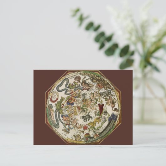  Planisfeer hemelkaart door Peter Apian Briefkaart (Staand voorkant)