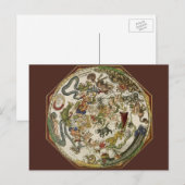 Planisfeer hemelkaart door Peter Apian Briefkaart (Voorkant / Achterkant)