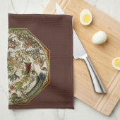 Planisfeer hemelkaart door Peter Apian Theedoek (Quarter Fold)