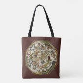 Planisfeer hemelkaart door Peter Apian Tote Bag (Achterkant)