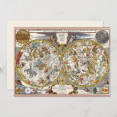  Planisfeer sterrenkaart van Nicholas de Fer (Voorkant / Achterkant)