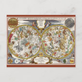  Planisfeer sterrenkaart van Nicholas de Fer Briefkaart (Voorkant)