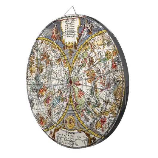  Planisfeer sterrenkaart van Nicholas de Fer Dartbord (Voorkant Rechts)