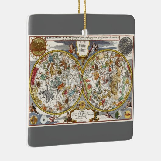  Planisfeer sterrenkaart van Nicholas de Fer Keramisch Ornament (Rechts)