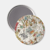  Planisfeer sterrenkaart van Nicholas de Fer Magneet (Voorkant / Achterkant)