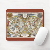  Planisfeer sterrenkaart van Nicholas de Fer Muismat (Met muis)