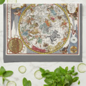  Planisfeer sterrenkaart van Nicholas de Fer Theedoek (Gevouwen)