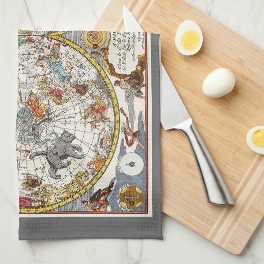  Planisfeer sterrenkaart van Nicholas de Fer Theedoek (Quarter Fold)