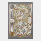  Planisfeer sterrenkaart van Nicholas de Fer Theedoek (Verticaal)