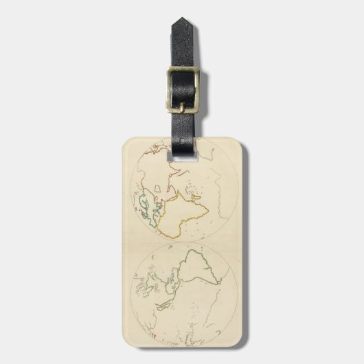 Planisfree (omtrek) bagagelabel (Voorkant verticaal)